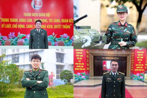 Bộ trưởng Bộ Quốc phòng thăng quân hàm sĩ quan cho 4 gương mặt trẻ tiêu biểu