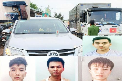 Bắt nhóm côn đồ nổ súng truy sát 4 người trên xe tải gây náo loạn quốc lộ