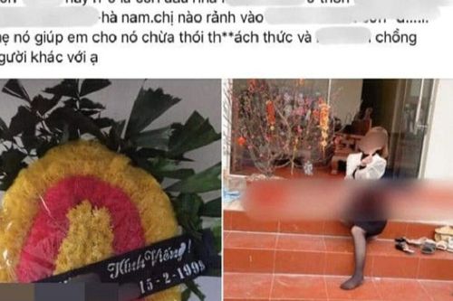 Tức sôi máu loạt tin nhắn 18+ giữa chồng và tiểu tam, vợ gửi thẳng vòng hoa viếng với khẩu hiệu gây 'sốc'