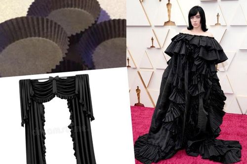 Oscar 2022: Fan chế nhạo Billie Eilish diện trang phục thảm đỏ không khác gì rèm cửa và giấy lót bánh