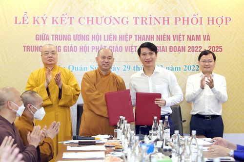 Hội LHTN Việt Nam và Giáo hội Phật giáo Việt Nam ký kết chương trình phối hợp