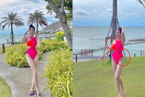 Cẩm Đan diện đồ tắm khoe đường cong cực 'gắt', dân tình phát hiện dấu hiệu photoshop 'ảo ma'