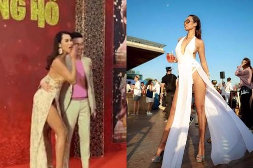 Hà Anh 'chấp niệm' với váy xẻ cao tít tắp, nhiều lần gây choáng người đối diện