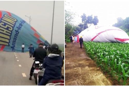 Khinh khí cầu ở Tuyên Quang hạ cánh giữa quốc lộ và ruộng ngô: Ban tổ chức nói gì?