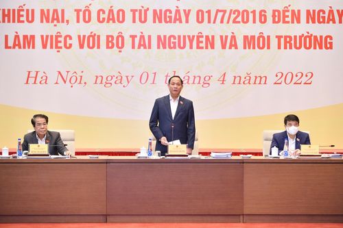 Đề nghị Bộ TN&MT báo cáo cụ thể việc nhận đơn thư, giải quyết khiếu nại, tố cáo