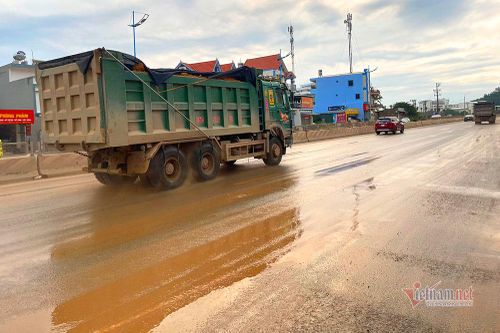 Xe quá tải nối đuôi nhau tung hoành trên tuyến đường rộng nhất Quảng Ninh