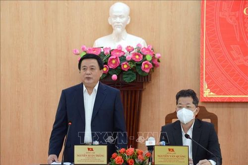 Đồng chí Nguyễn Xuân Thắng làm việc với Thành ủy Đà Nẵng