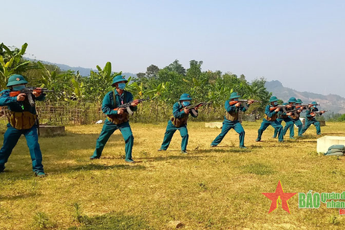 Ban chỉ huy Quân sự TP Điện Biên Phủ khai mạc huấn luyện điểm dân quân tự vệ năm 2022