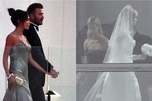 Vợ chồng David Beckham ngọt ngào, bên nhau không rời trong ngày cưới của con trai cả