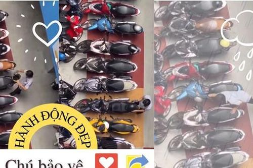 Netizen 'đứng ngồi không yên' vì hành động 'cưng muốn xỉu' này của chú bảo vệ