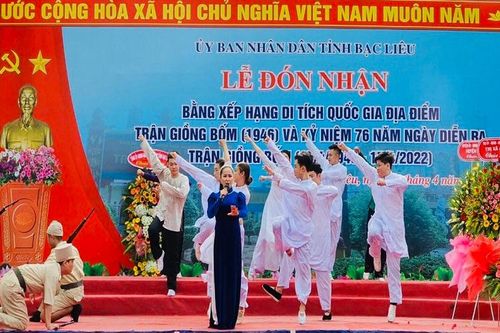 Địa điểm trận Giồng Bốm năm 1946 đón nhận bằng xếp hạng Di tích Quốc gia