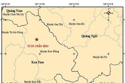 8 trận động đất liên tiếp tại Kon Tum gây rung lắc mạnh