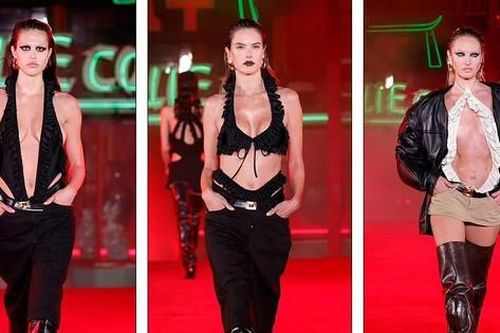 Dàn mẫu đình đám. ngực trần catwalk gây 'bão'