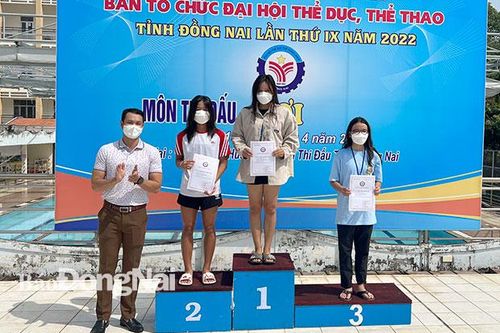 Giải vô địch bơi Đại hội TDTT tỉnh lần thứ IX-2022: TP.Biên Hòa dẫn đầu toàn đoàn