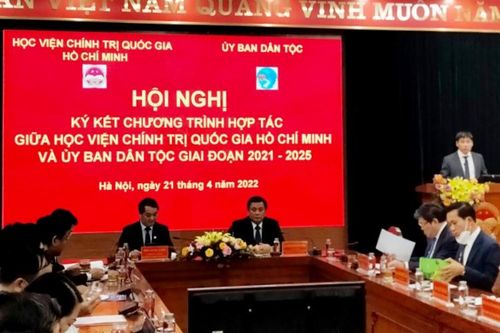 Hợp tác giữa Học viện Chính trị Quốc gia Hồ Chí Minh và Ủy ban dân tộc giai đoạn 2021-2025