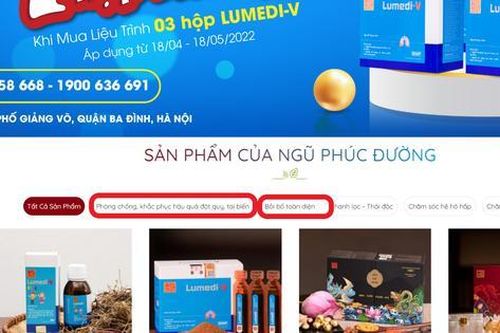 Ngũ Phúc Đường quảng cáo gây hiểu lầm như thuốc chữa bệnh?