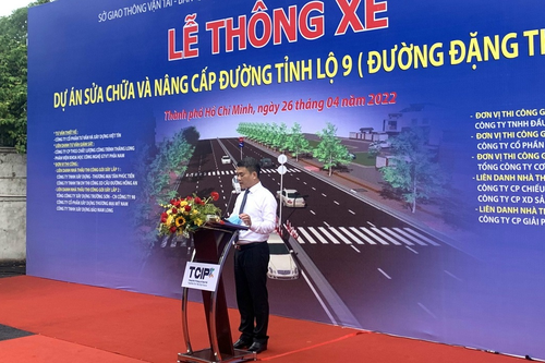 Thông xe tuyến đường Đặng Thúc Vịnh (Tỉnh lộ 9) kết nối khu vực Tây Bắc TP Hồ Chí Minh