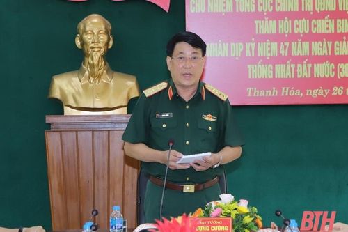Đại tướng Lương Cường, Chủ nhiệm Tổng cục Chính trị Quân đội Nhân dân Việt Nam thăm và nói chuyện với H ội Cựu chiến binh tỉnh Thanh Hóa