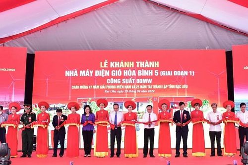 Bạc Liêu: Khánh thành nhà máy điện gió 80MW
