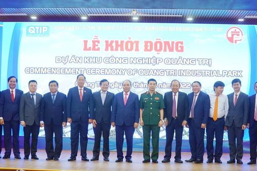 Chủ tịch nước Nguyễn Xuân Phúc dự lễ khởi động Dự án Khu công nghiệp Quảng Trị