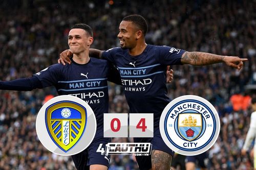 Hủy diệt Leeds, Man City đòi ngay ngôi đầu từ tay Liverpool