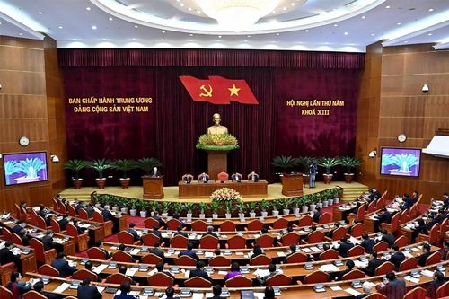 Hình ảnh khai mạc Hội nghị lần thứ 5 Ban Chấp hành Trung ương Đảng Cộng sản Việt Nam khóa XIII