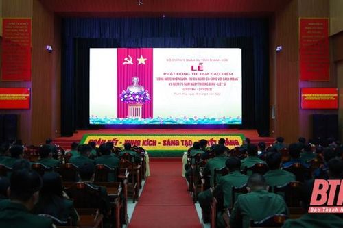Bộ CHQS tỉnh Thanh Hóa phát động thi đua cao điểm kỷ niệm 75 năm Ngày Thương binh - Liệt sỹ