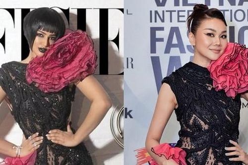 Siêu mẫu Thanh Hằng 'đụng độ' thiết kế cầu kỳ với Miss Universe Harnaaz Sandhu, ai ấn tượng hơn?