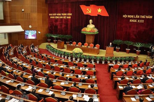 Hình ảnh bế mạc Hội nghị lần thứ 5 BCH Trung ương Đảng khóa XIII