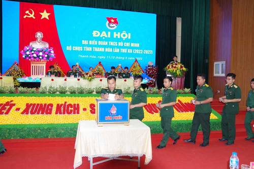 Bộ CHQS tỉnh Thanh Hóa tổ chức đại hội đại biểu Đoàn TNCS Hồ Chí Minh nhiệm kỳ 2022-2027