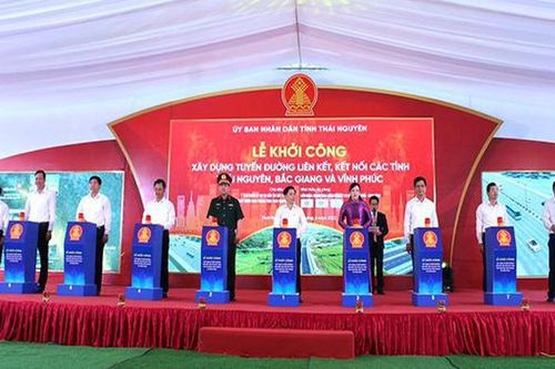 Khởi công dự án đường liên kết vùng Thái Nguyên - Bắc Giang - Vĩnh Phúc