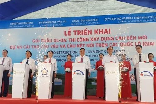 Khởi công xây dựng cầu Bến Mới nối Ninh Bình và Nam Định