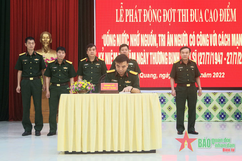 Bộ CHQS tỉnh Tuyên Quang phát động thi đua cao điểm kỷ niệm 75 năm Ngày Thương binh- Liệt sĩ