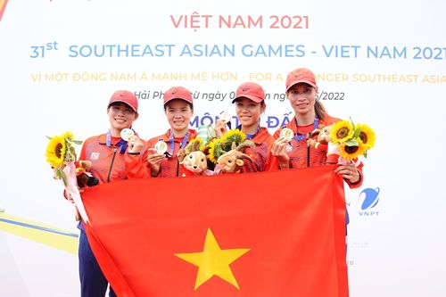 Chung kết nhóm A môn Rowing: Việt Nam đoạt HCV nội dung LW4X nữ