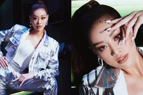 Hoa hậu Khánh Vân cá tính với set đồ ánh bạc, thị phạm catwalk cho dàn mẫu trẻ