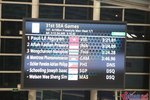 Singapore bị tước HCV, tranh cãi nảy lửa ở môn bơi SEA Games 31