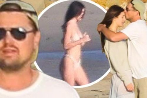 Tài tử Leonardo DiCaprio và bạn gái kém 23 tuổi âu yếm ngọt ngào ở biển