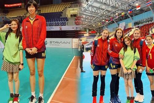 Đi cổ vũ SEA Games, Hòa Minzy đăng ảnh 'dìm' chiều cao bên VĐV bóng chuyền Việt Nam