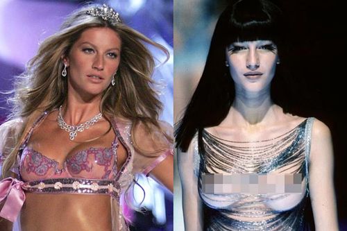 Gisele Bundchen đau đớn vì để ngực trần catwalk năm 18 tuổi