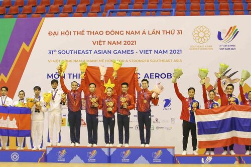 SEA Games 31: Thêm 2 Huy chương Vàng cho Đội tuyển Aerobic Việt Nam