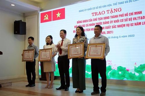 Đảng ủy khối cơ sở Bộ VHTTDL sơ kết 1 năm học tập, làm theo Bác và tập huấn công tác xây dựng Đảng