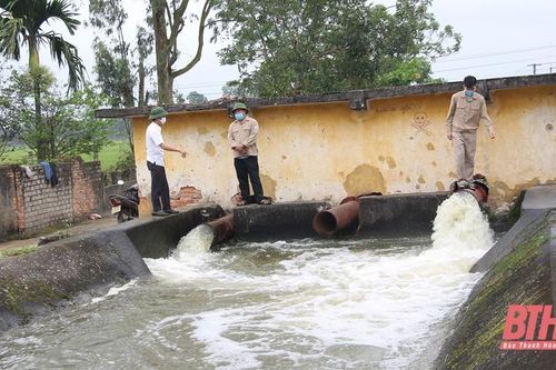 Thanh Hóa vận hành đồng loạt 22 trạm bơm tiêu