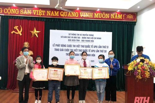 Thanh Hóa có 4 học sinh đoạt giải quốc gia Cuộc thi viết thư Quốc tế UPU lần thứ 51