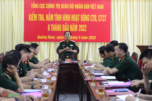 Đoàn công tác Tổng cục Chính trị kiểm tra các đơn vị tại Quảng Nam