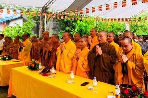 Chư Tăng chùa Tích Sơn tổ chức lễ khai pháp khóa An cư kiết hạ Phật lịch 2566