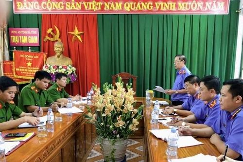 VKSND tỉnh Hà Tĩnh trực tiếp kiểm sát tại Trại tạm giam Công an tỉnh