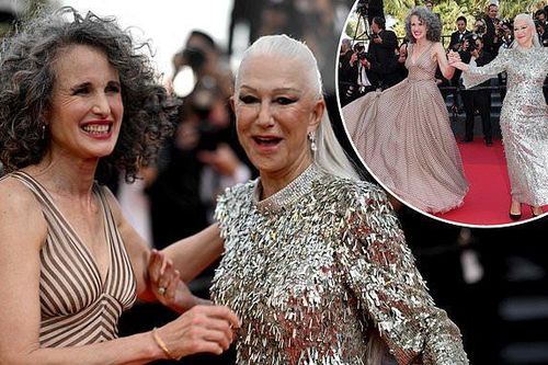 Lão bà 77 tuổi Helen Mirren khiêu vũ trên thảm đỏ Cannes gây sốt ngày cuối