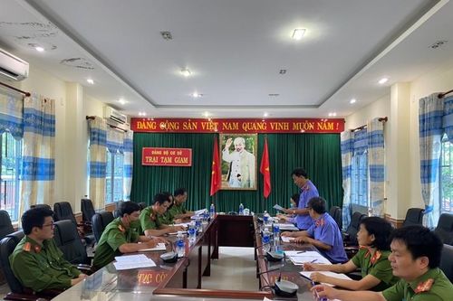 Kiểm sát toàn diện tại Trại tạm giam Công an TP Đà Nẵng.