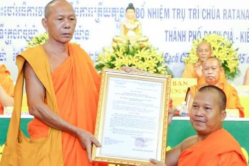 Kiên Giang: Lễ công bố quyết định bổ nhiệm trụ trì chùa Láng Cát