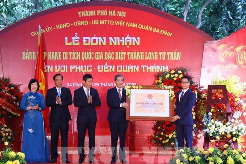 Hà Nội: Đón nhận bằng Di tích quốc gia đặc biệt 'Thăng Long Tứ trấn'